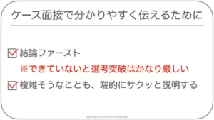 ケース面接で分かりやすく伝えるために